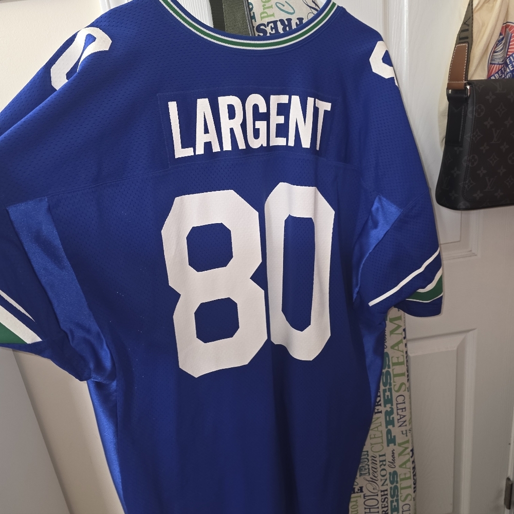 Mitchell And Ness Throwback Seattle Seahawks #80 Steve Largent Mens Size 56 (3xl